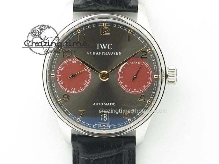 MIROTIME 0205 Practical Portuguese Real PR IW500109 ZF 1:1 Best Edition Black Dial On Black Leather Strap A52010 V 7308